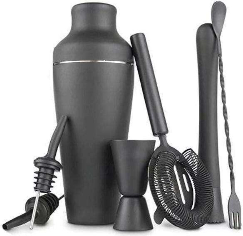 Cocktail Shaker Set - Mattsvart - Rostfritt stål