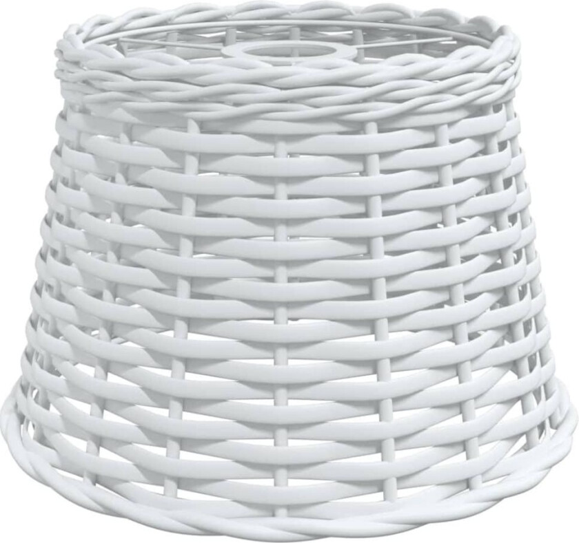 Lampeskjerm hvit Ø25x17 cm flettet