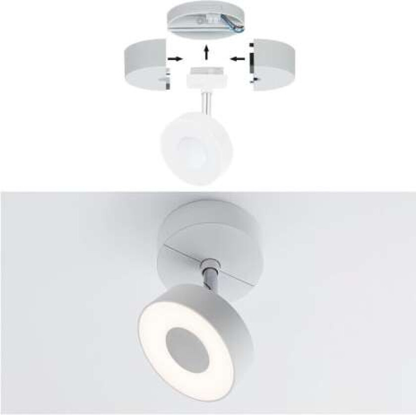 Base, Spotlight på skinne, LED, Hvit