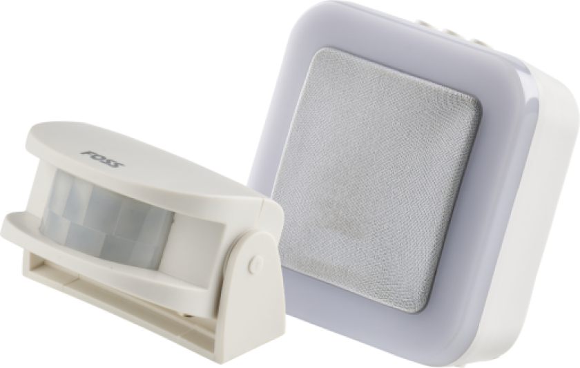 Trend automatisk ringeklokke med sensor, for batteri, hvit
