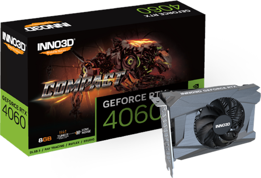 GeForce RTX 4060 Compact - 8GB GDDR6 RAM - Grafikkort