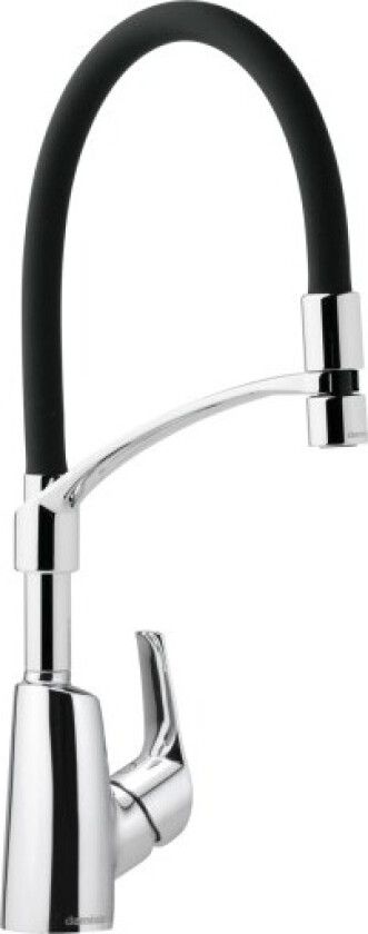 Rowan Pro Kjøkkenkran Fleksibel Tut - Krom/Sort