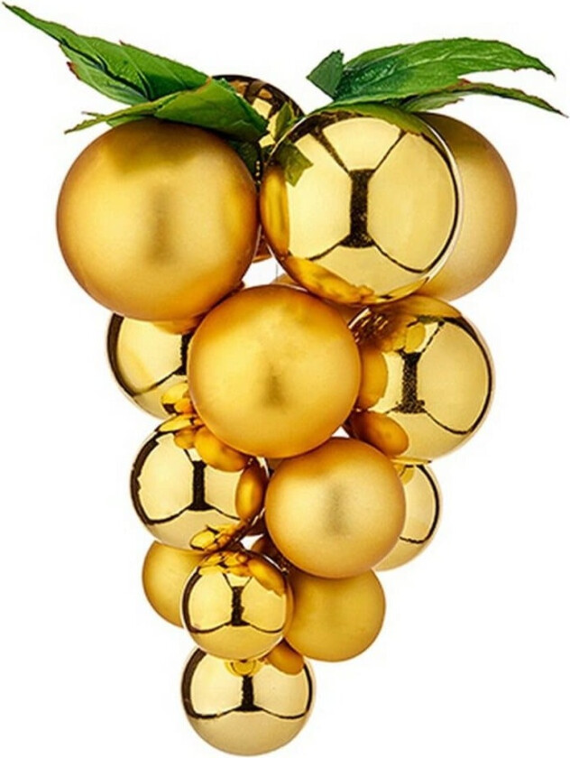 Juletrekule Druer Gylden Plast 18 x 18 x 28 cm