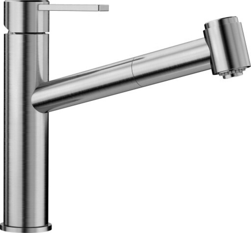 Ambis-S kjøkkenarmatur, uttrekkbar tut, rustfritt stål