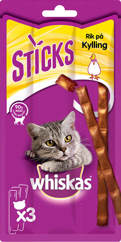 Whiskas Sticks Kylling 18g