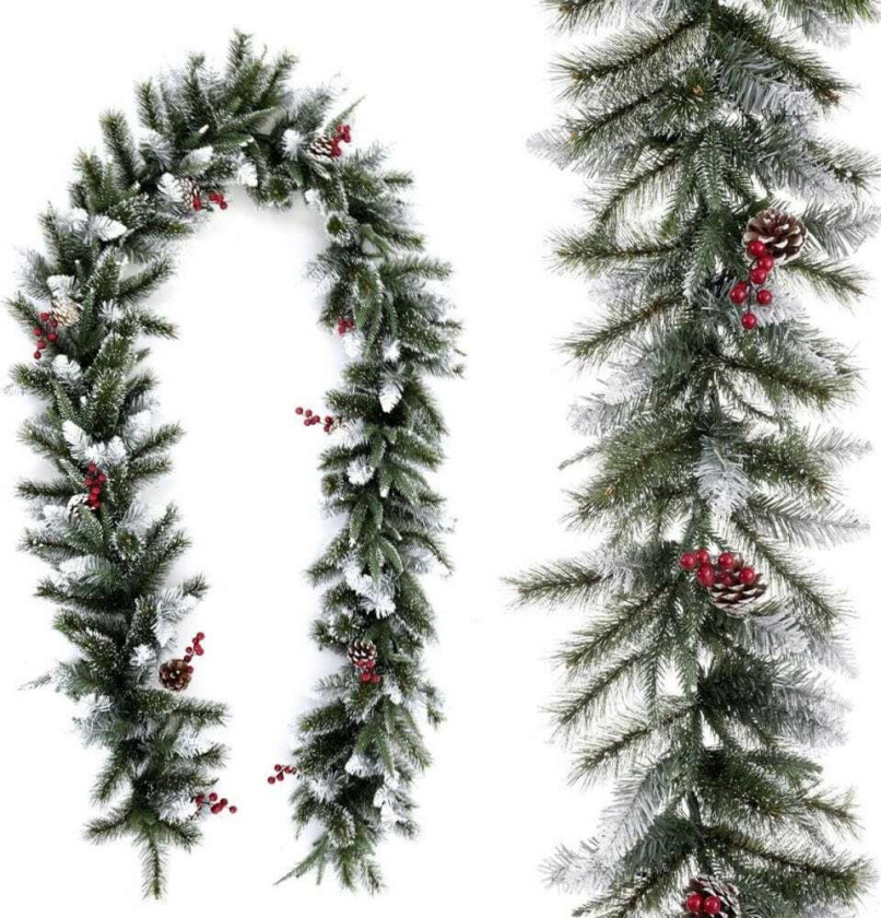 Julekrans PVC Hvit Rød Grønn Ananas 270 x 28 x 14 cm