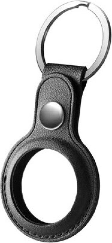 Apple AirTag Case Keychain Vegan Leather Black