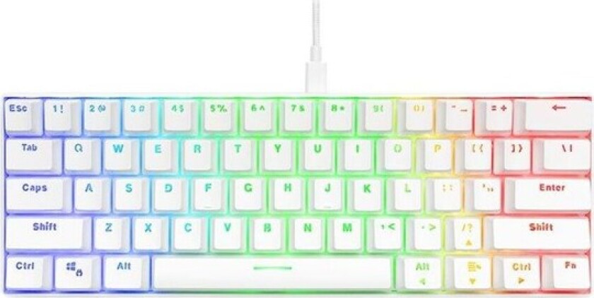 GAMING mini mechanical keyboard (US) - Tastatur - Amerikansk Engelsk - Hvit