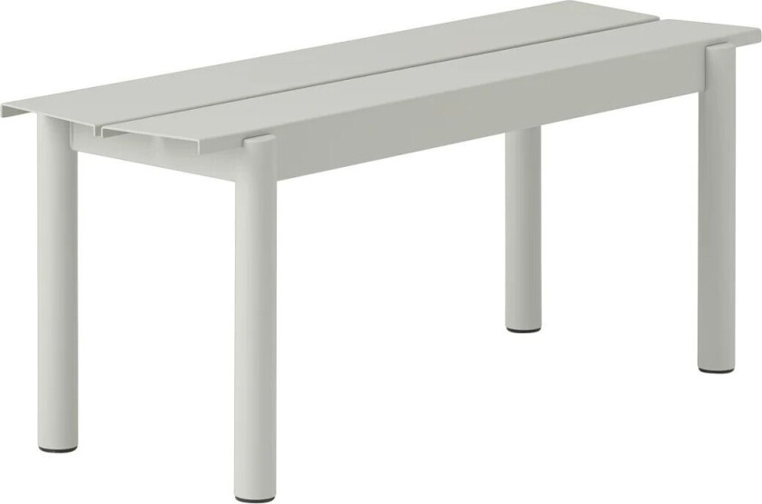 Linear steel bench benk 110 x 34 cm Grey (RAL 7044)