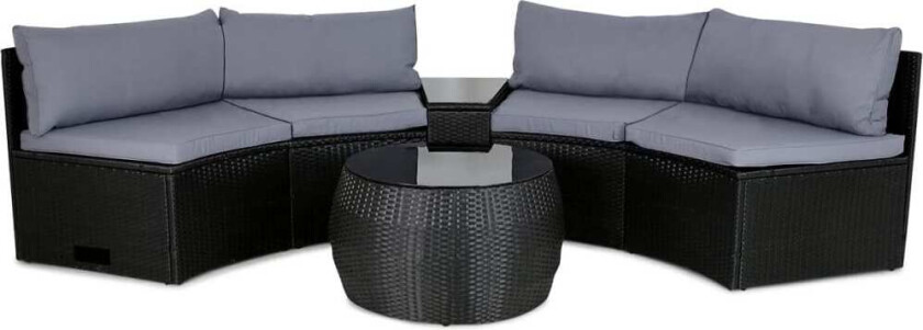 Rund loungesett Smart innebygd puteoppbevaring