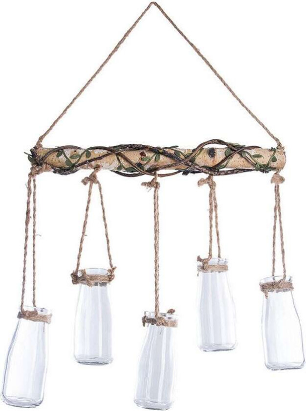 Hengende dekorasjon Atmosphera Vase Dekorativ Jute (44,5 x 40,5 x 6 cm)