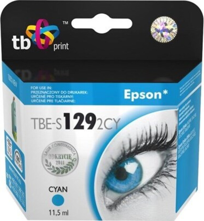 TBE-S1292CY Cyan Ink (alternative for: Epson T1292) - Blekkpatron Blå