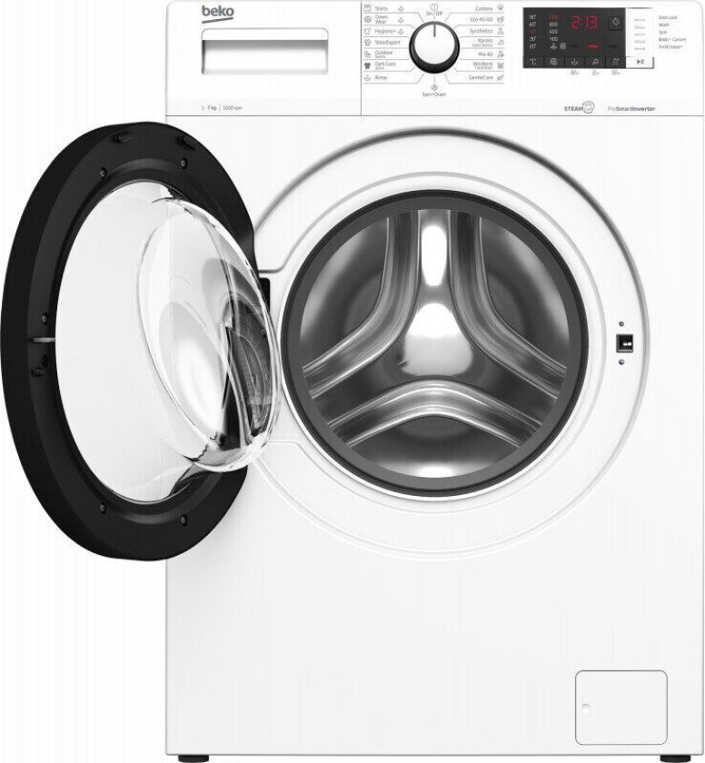 Washing machine WUE 7512 DXAW, 7 kg, 1000 rpm, Energy class D, Depth 49 cm, Inverter motor
