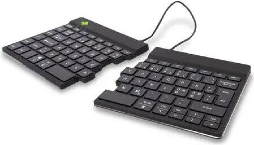 R-Go Split Break - keyboard - with integrated break indicator - QWERTY - Nordic - black - Tastatur - Nordisk - Svart