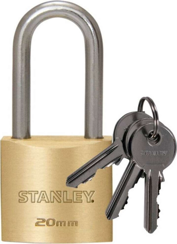 Hengelås med nøkkel Stanley Brass Arc (2 cm)