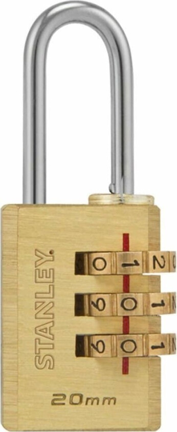 Hengelås med kode Stanley Brass (2 cm)