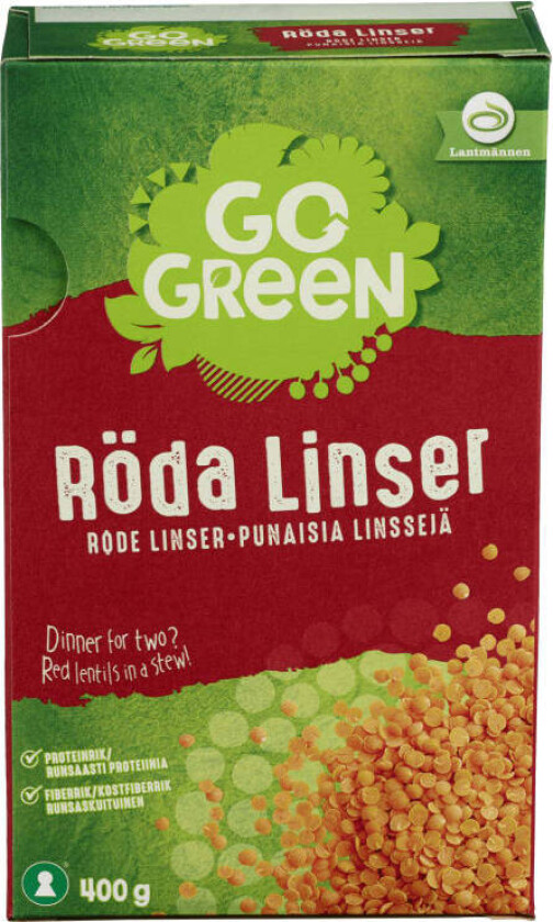 GoGreen Axa Røde Linser 400g