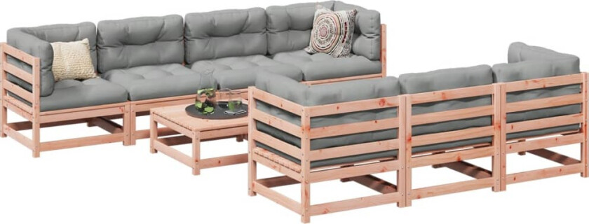 Hagesofasett 8 deler heltre douglasgran
