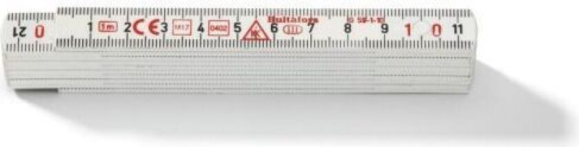 G 59-1-10 VI Meterstokk hvit, 1 meter