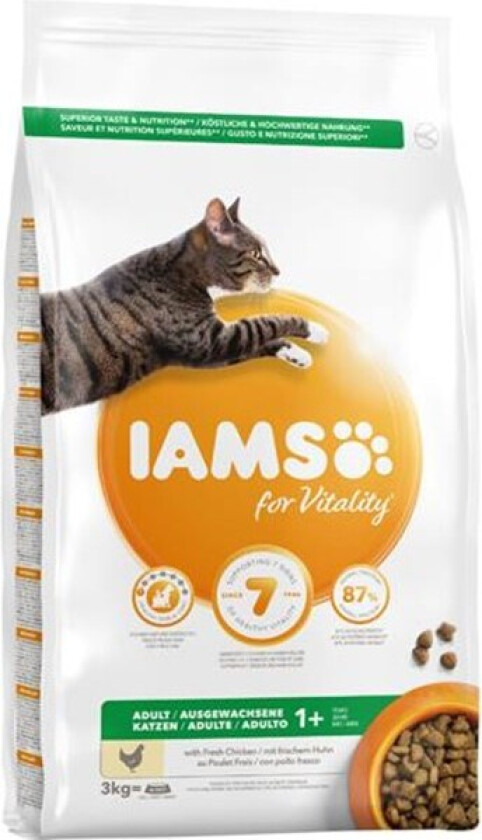 Iams for Vitality Cat Adult Chicken (3 kg)