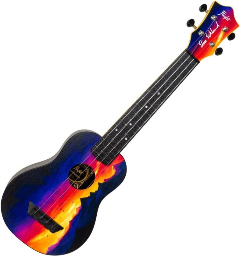 TUSL Elise Ecklund Travel Long Neck Soprano Ukulele Sunset