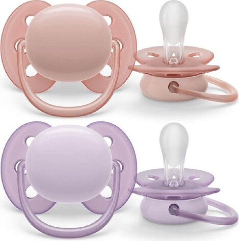 Avent Ultra Soft Smokk, 0-6 mnd., rosa/lilla, 2 stk.