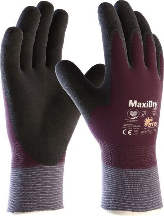 MaxiDry ZERO Vinterhanske Nitril, Heldyppet Størrelse 11