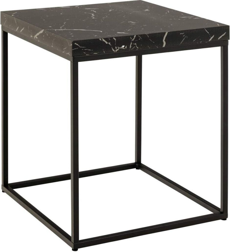 Bilde av Barossa sofabord 40cm marmor dekor svart.