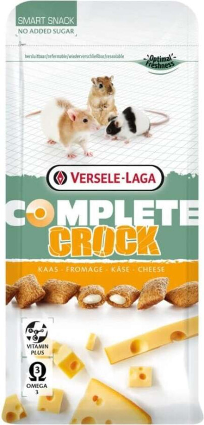 Bilde av Crock Cheese, Matbit, 50 g, Hamster, Mus, Rotte, Omega-3, Vitamin A, Vitamin C, Vitamin D3, Vitamin E, Veske