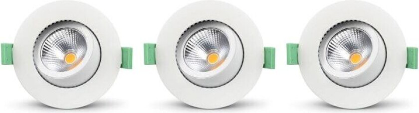 Lisa Dimbar Infälld downlight 3000K 600lm IP65 3-pack Vit