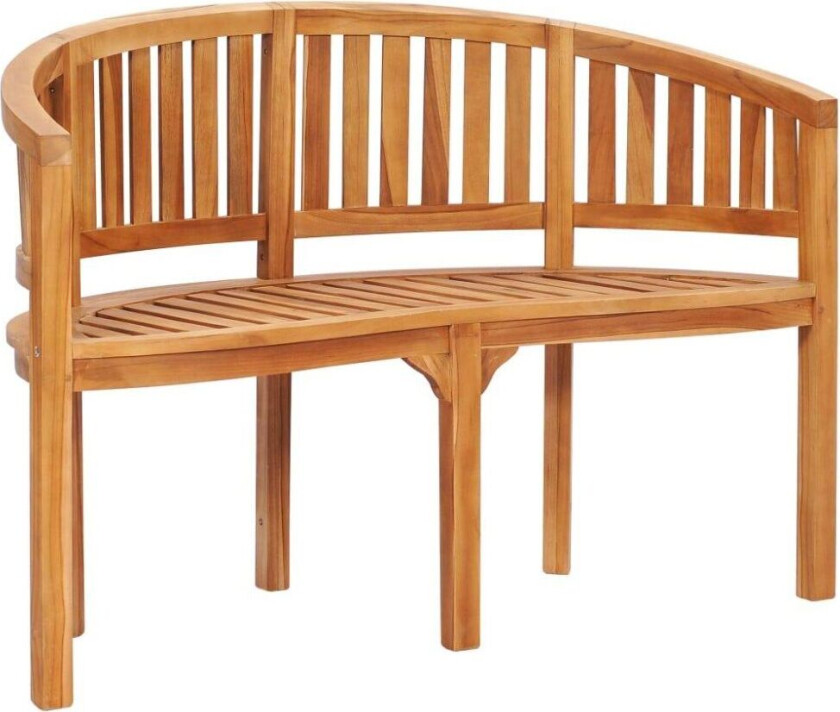Benk bananformet 120 cm heltre teak