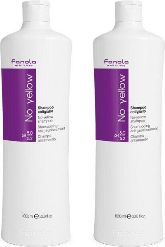 2-pack Fanola No Yellow Schampoo 1000ml