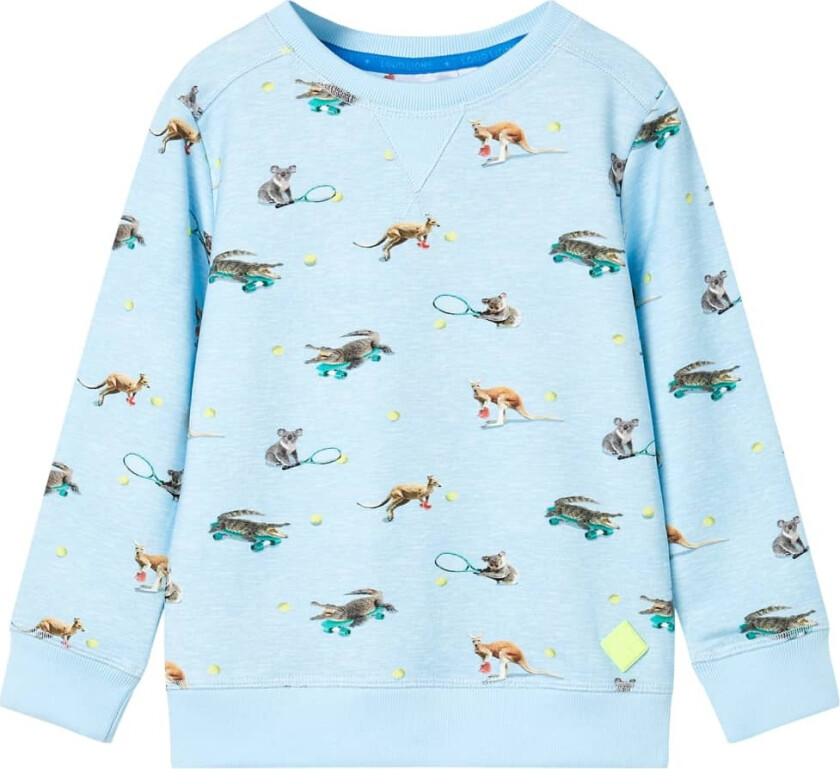 Barnegenser lyseblå melert 140