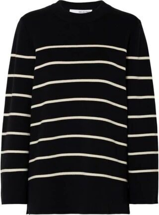 Liva LS Long Knit O-Neck - Black S