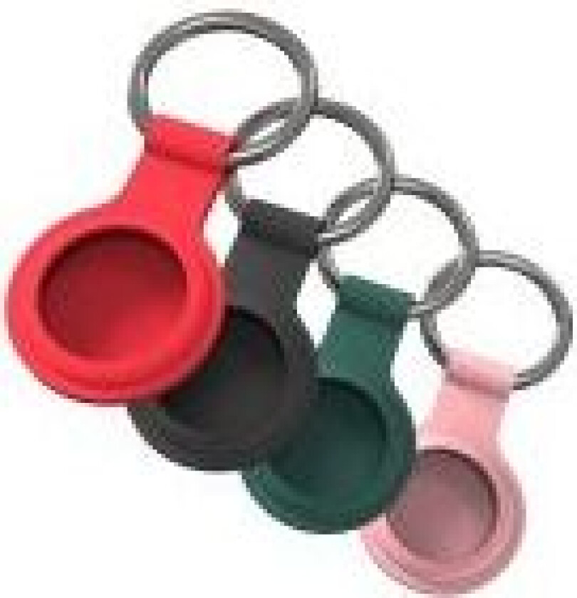 nøkkelring Apple AirTag svart/rød/grønn/rosa Sett med 4 10810 (10810)