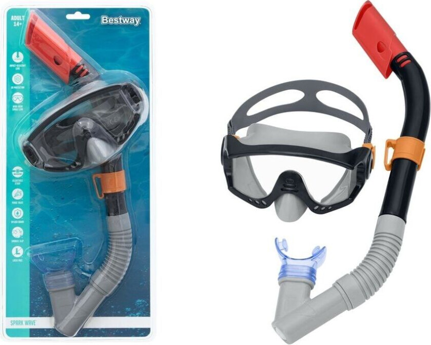 Diving Set Black Mask Snorkel Bestway 24068