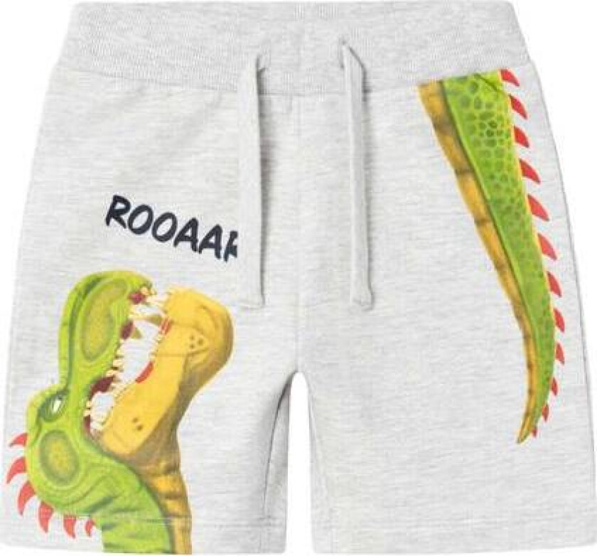 Light Grey Melange Meir Gigantosaurus Shorts str. 92
