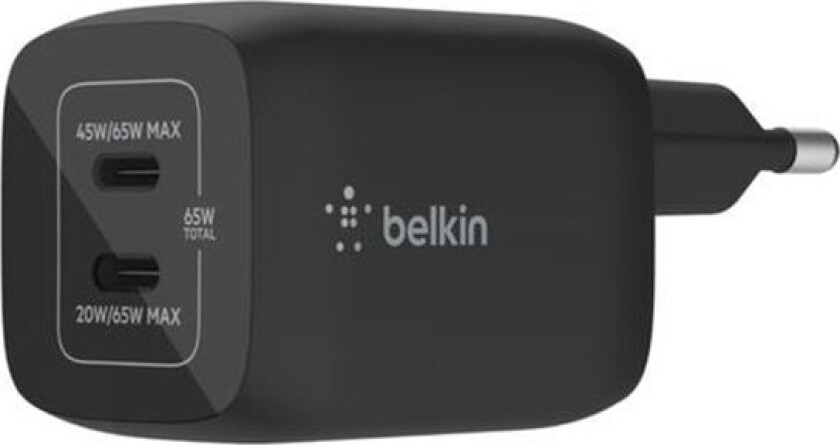65W GaN Dual PD/PPS mini snabbladdare för laptop, mobil, sufplatta