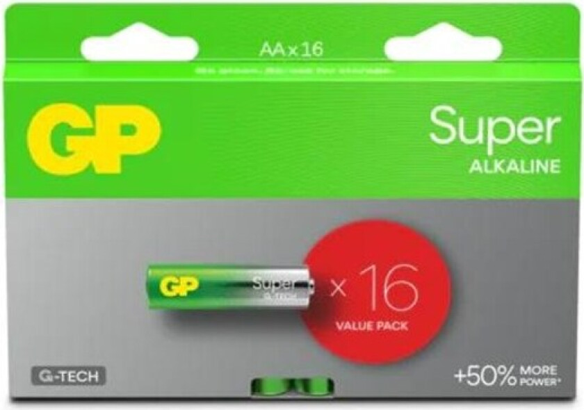 Battery Super Alkaline AA/LR6 16-pack