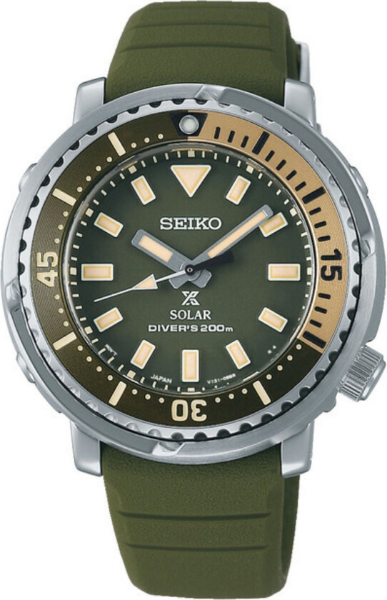 Seiko Prospex Solar Mini Tuna Safari Edition SUT405P1 - Kvarts - Sølv - Herreklokker - Silikon - Mineral