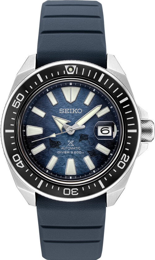 Prospex Automatic Divers Save The Ocean "King Samurai" Special Edition SRPF79K1 - Automatisk - Grå - Herreklokker - Silikon - Safir