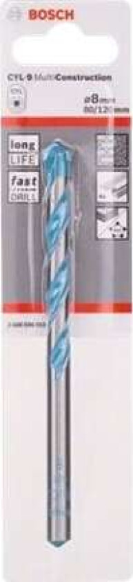 Universalbor CYL-9 Multi Construction 8 x 80 x 120 mm, d 7,2 mm