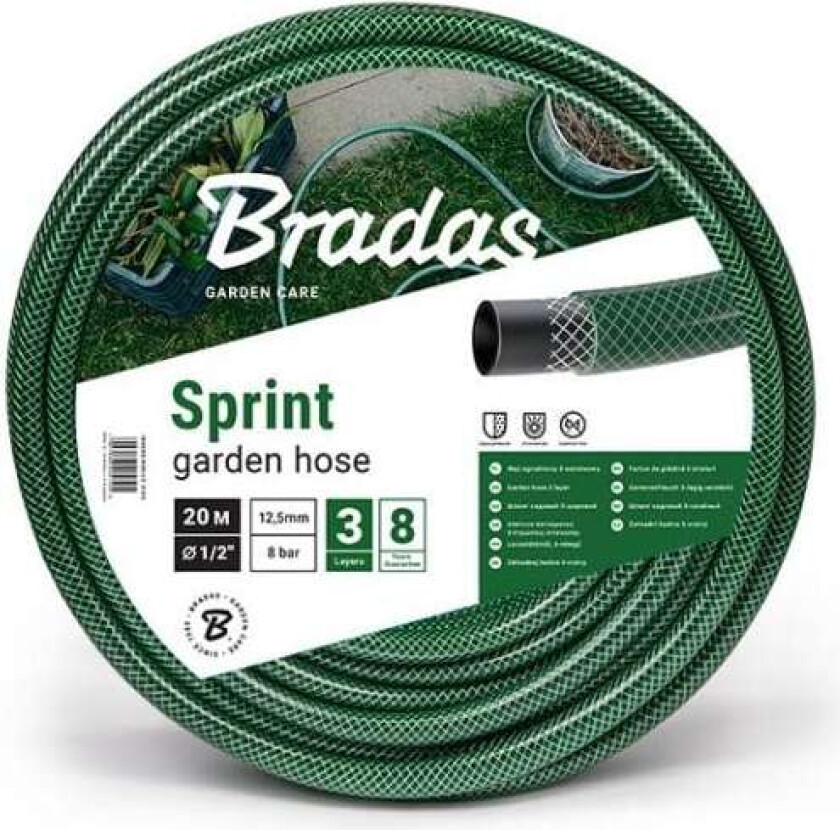 BRADAS Hageslange SPRINT 5/8" - 50m