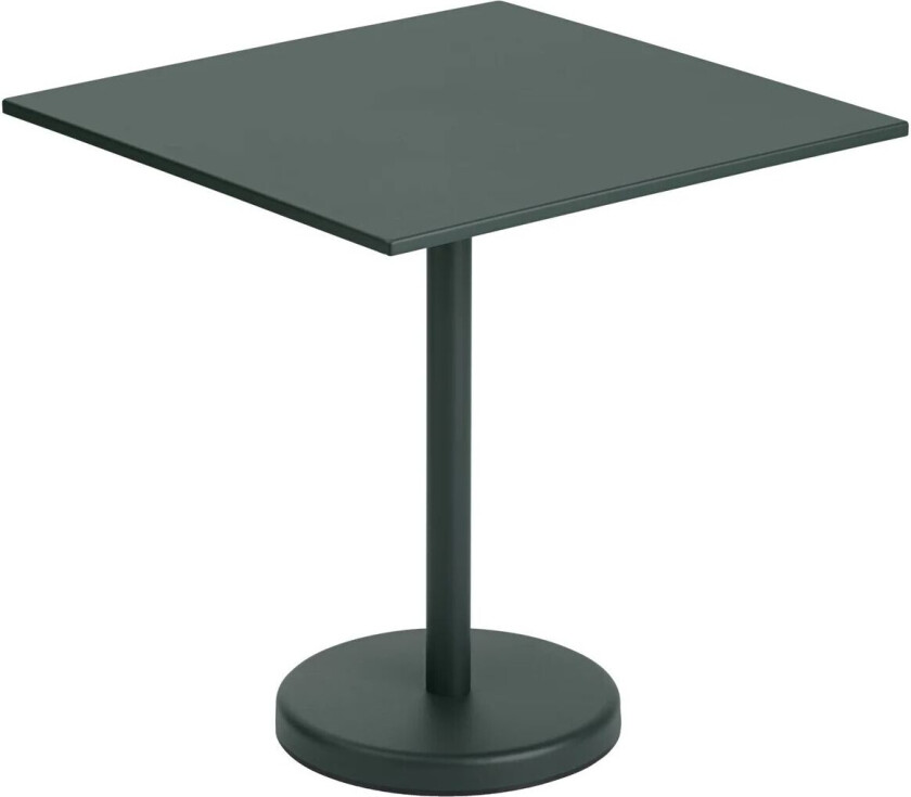 Linear stålbord 70x70 cm Dark green