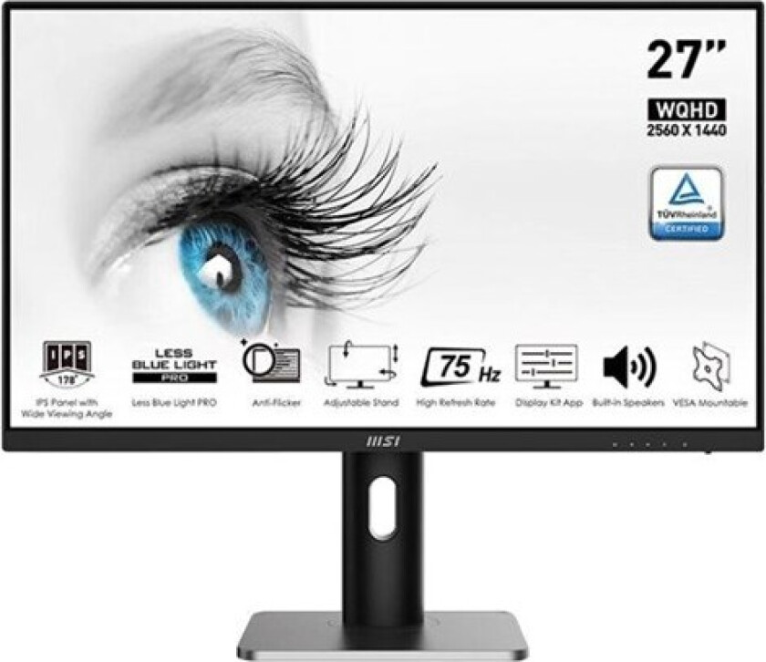 27" MSI PRO MP273QPDE - LED monitor - 27" - 4 ms - Skjerm