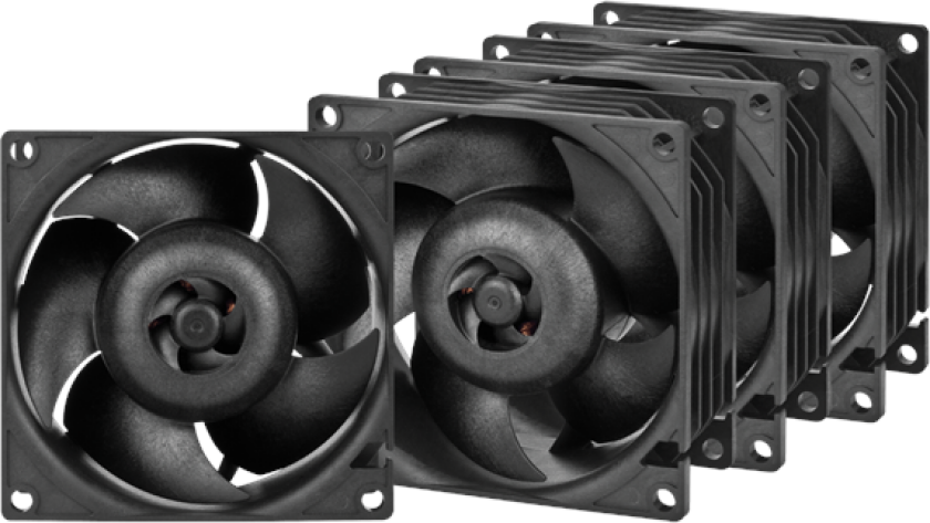 Server Fan S8038-7K - 4-pack - Kabinettvifte - 80mm - Svart
