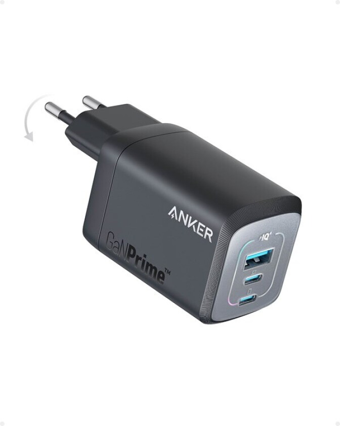 737 Prime 100W GaN 1x USB-A 2x USB-C Power Adapter - Black