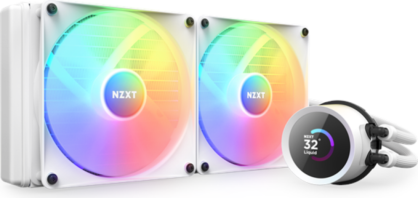 Kraken 280 White RGB - CPU Vannkjøling - Max 32 dBA