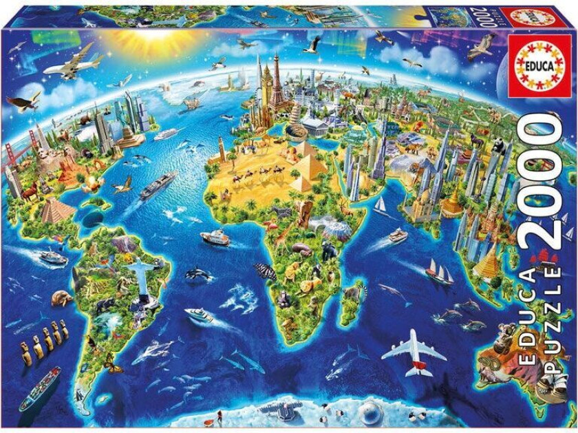 Puslespill Educa World Symbols 17129.0 2000 brikker