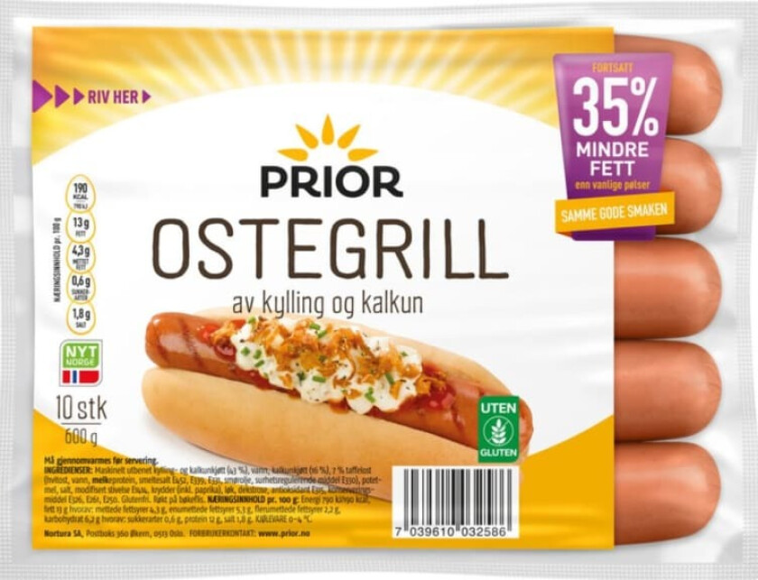 Ostegrill Kylling/Kalkun 600g